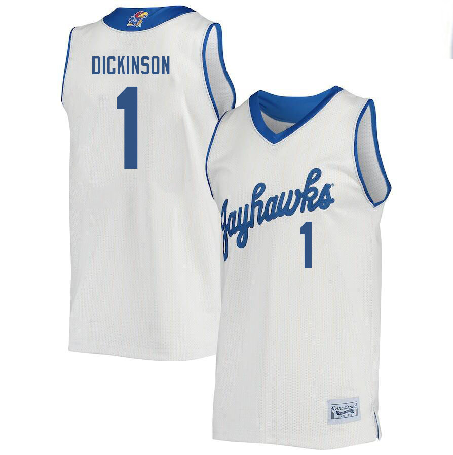 Men #1 Hunter Dickinson Kansas Jayhawks College Basketball Jerseys Stitched Sale-Retro